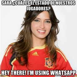 Sara Carbonero yWhatsapp