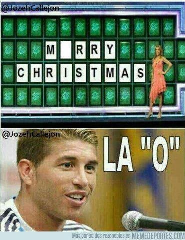 Sergio Ramos en el concurso de Navidad